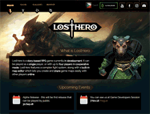 Tablet Screenshot of losthero.com